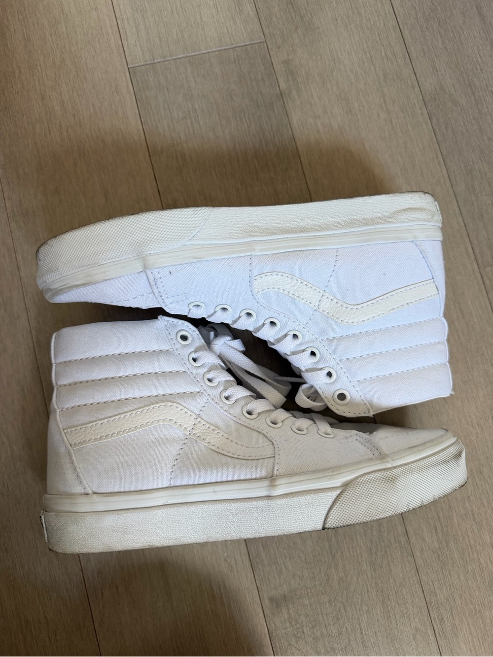 Vans High-Top Canvas Sneakers in White